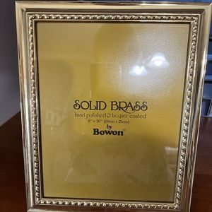 Bowan solid brass hand polished & lacquer coated picture frame Fits pic 8”x 10”